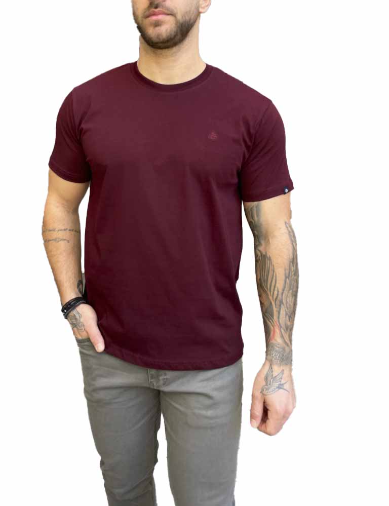 Everbest ανδρικό μπορντό Plus Size T-shirt 242800B φωτογραφία